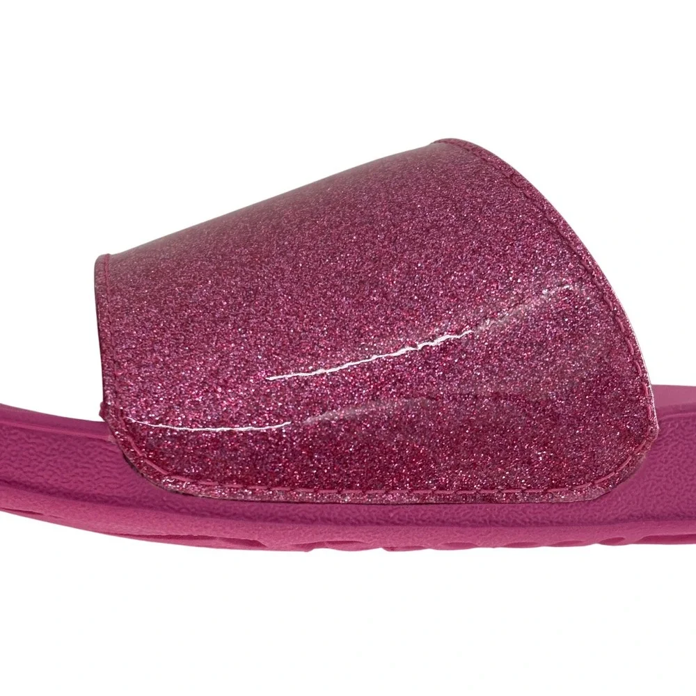 Ugg Sandal Slide Slip On Big Girl‎ Kid Size 4 Pink Glitter New